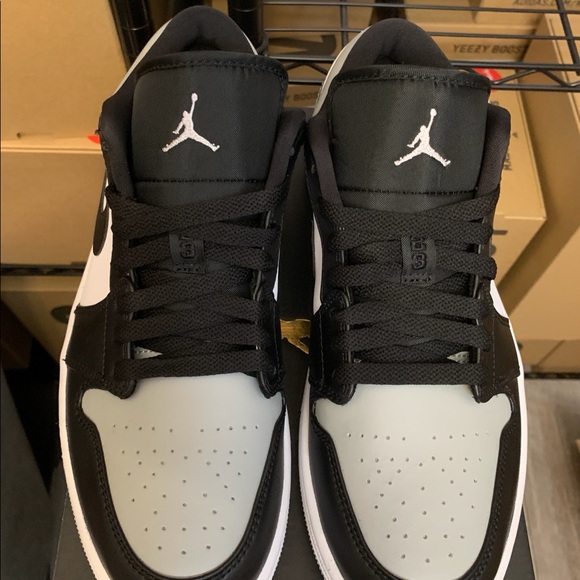Nike Air Jordan 1 Low Grey Shadow Toe Shoes 553558-052 (GS) Youth & Men's Sizes - Picture 10 of 12